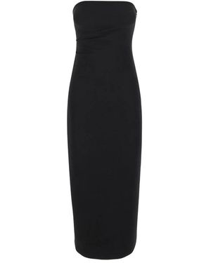 Plain Bustier Kleid - Schwarz