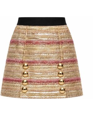 Dolce & Gabbana Rokken ,Veelkleurig ,Polyester Minirok - Bruin