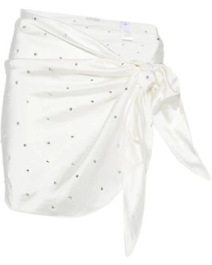 Oséree Badmode ,Wit ,Satijn Bridal Gem Pareo