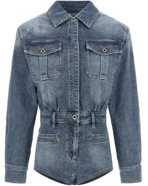 Self-Portrait Playsuits - Azul