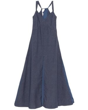 120% Lino Maxi Dresses - Blue