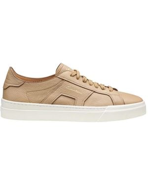 Santoni Trainers - Natural