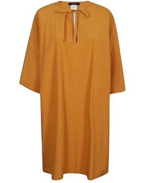 Weekend by Maxmara Weiches baumwoll-knielanges kleid - Braun