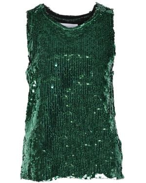 Erika Cavallini Semi Couture Sleeveless Tops - Green