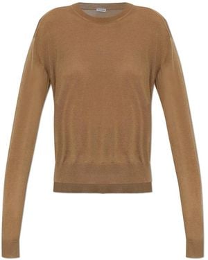 Jil Sander Pullover Mit Seitenschlitzen - Braun