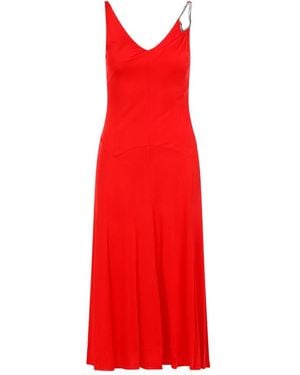Lanvin Mouwloze A-Lijn Midi Jurk - Rood