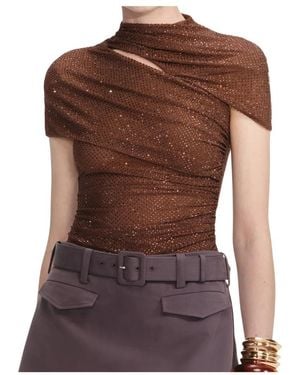 Self-Portrait Blouses - Brown