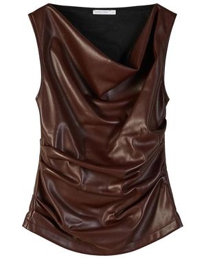 Patrizia Pepe Top Met Bustier En Draperie - Bruin