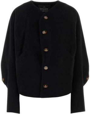 Vivienne Westwood Jassen ,Zwart ,Wol Pourpoint Jas