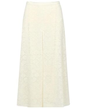 Philosophy Di Lorenzo Serafini Floral Lace Midi Skirt - Naturel