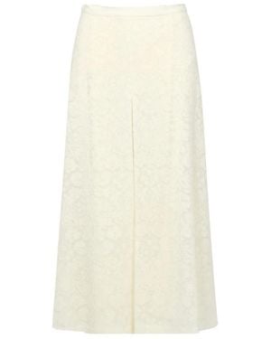 Philosophy Di Lorenzo Serafini Floral Lace Midi Skirt - Naturel
