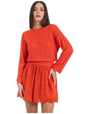 Kocca Trui Met Ronde Hals - Rood