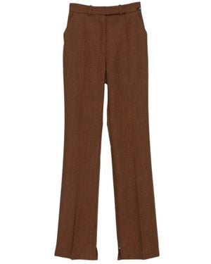 Elisabetta Franchi Straight Trousers - Brown