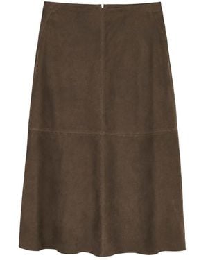 Arma Leather Skirts - Marrone