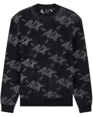 ARMANI EXCHANGE Round-Neck Knitwear - Black