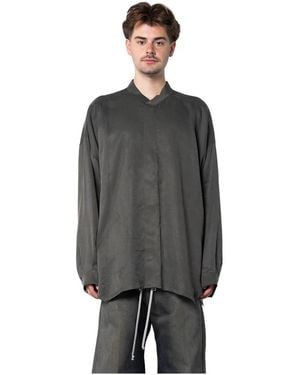 Rick Owens Faun Hemd Im Jumbo Bosco Stil - Grau