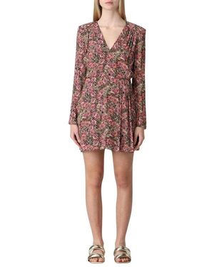 Patrizia Pepe Bunte Blumen Wickelkleid - Rot