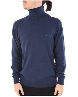 Guess Blauer rollkragenpullover