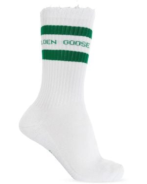 Golden Goose Socken Mit Logo - Grün