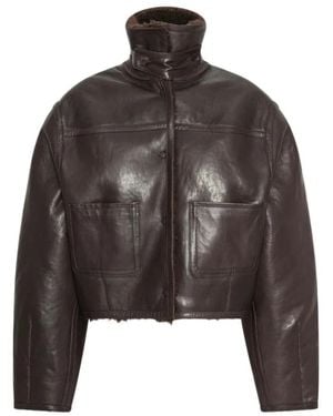 ROTATE BIRGER CHRISTENSEN Leather Jackets - Marrón