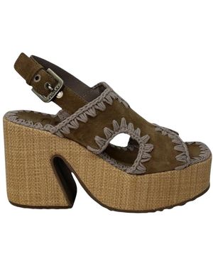 Mou High Heel Sandals - Brown