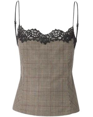Pinko Tops ,Veelkleurig ,Telipogon Top - Bruin
