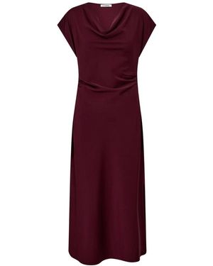 co'couture Elegantes Wing Kleid Mit Wasserfalldetail - Lila