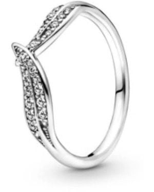 PANDORA Eleganter Silberring Mit Zirkonia - Mettallic