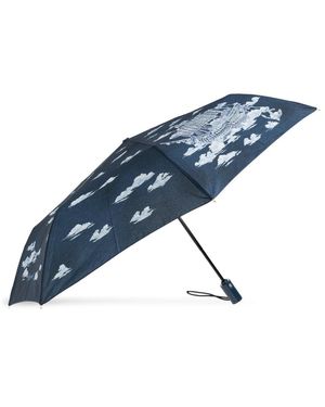Moschino Accessoires ,Blauw ,Wol Openclose Bedrukte Paraplu