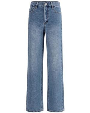 Self-Portrait Straight Jeans - Azul