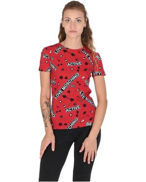 Tシャツ・カットソー LOVE MOSCHINO Woman T-Shirt Multicolor W4H0630M3876 4031 Love Moschino T-Shirts • Shop T-Shirts from Love Moschino