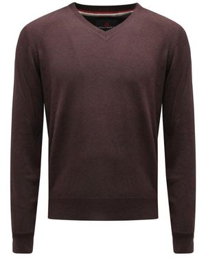 Peuterey V-Neck Knitwear - Marron