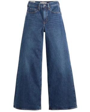 Levi's Jeans ,Blauw ,Katoen 728 High Rise Wide Leg