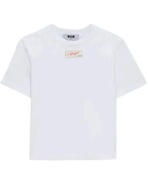 MSGM T-Shirt Mit Logo - Weiß