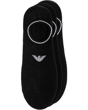 Emporio Armani Driepack Met Logo Sokken - Zwart