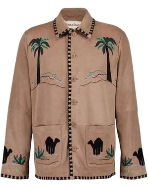 BAZISZT Leather Jackets - Brown