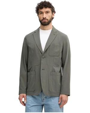 ARMANI EXCHANGE Jassen ,Groen ,Wol Enkelrijig Blazer - Grijs