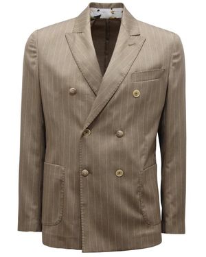 Bob Suit401 Double-Breasted Suit - Bruin