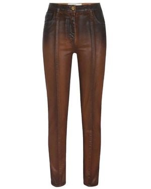 Elisabetta Franchi Slim-Fit Trousers - Marrón