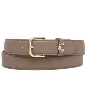 Coccinelle Metalen Gesp Riem - Naturel