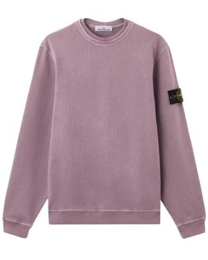 Stone Island Hoodies & Sweatvesten ,Paars ,Katoen 6100034 S0060 018F Sweatshirt