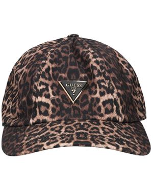 Guess Accessoires ,Veelkleurig ,Katoen Luipaardprint Pet - Bruin