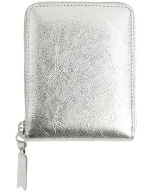Comme des Garçons Accessoires ,Grijs ,Leer Full Zip Around Portemonnee