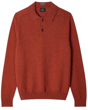Paul Smith Polo Shirt Van Katoenpiqué - Rood