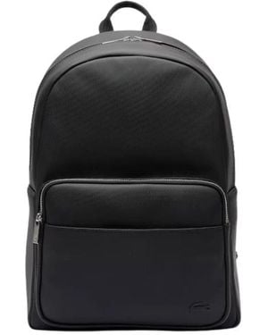 Lacoste Mochila de tela acolchada Mens Classic - Negro