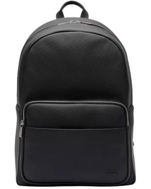 Lacoste Mochila de tela acolchada Mens Classic - Negro