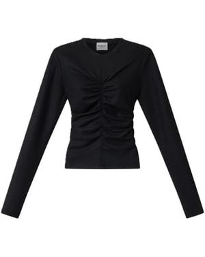 Isabel Marant Tops ,Zwart ,Wol Delesa Long Sleeve Top