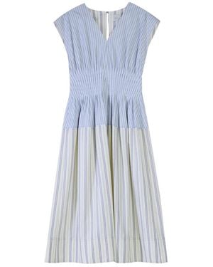 Paul Smith Abito Righe Arricciato - Blau
