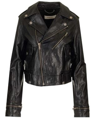 Golden Goose Leather Jackets - Black
