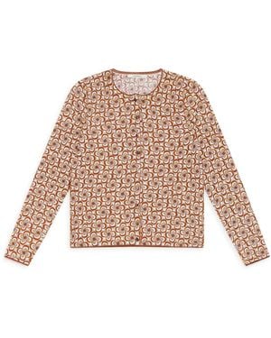 Maliparmi Cotton Printed Cardigan - Naturel